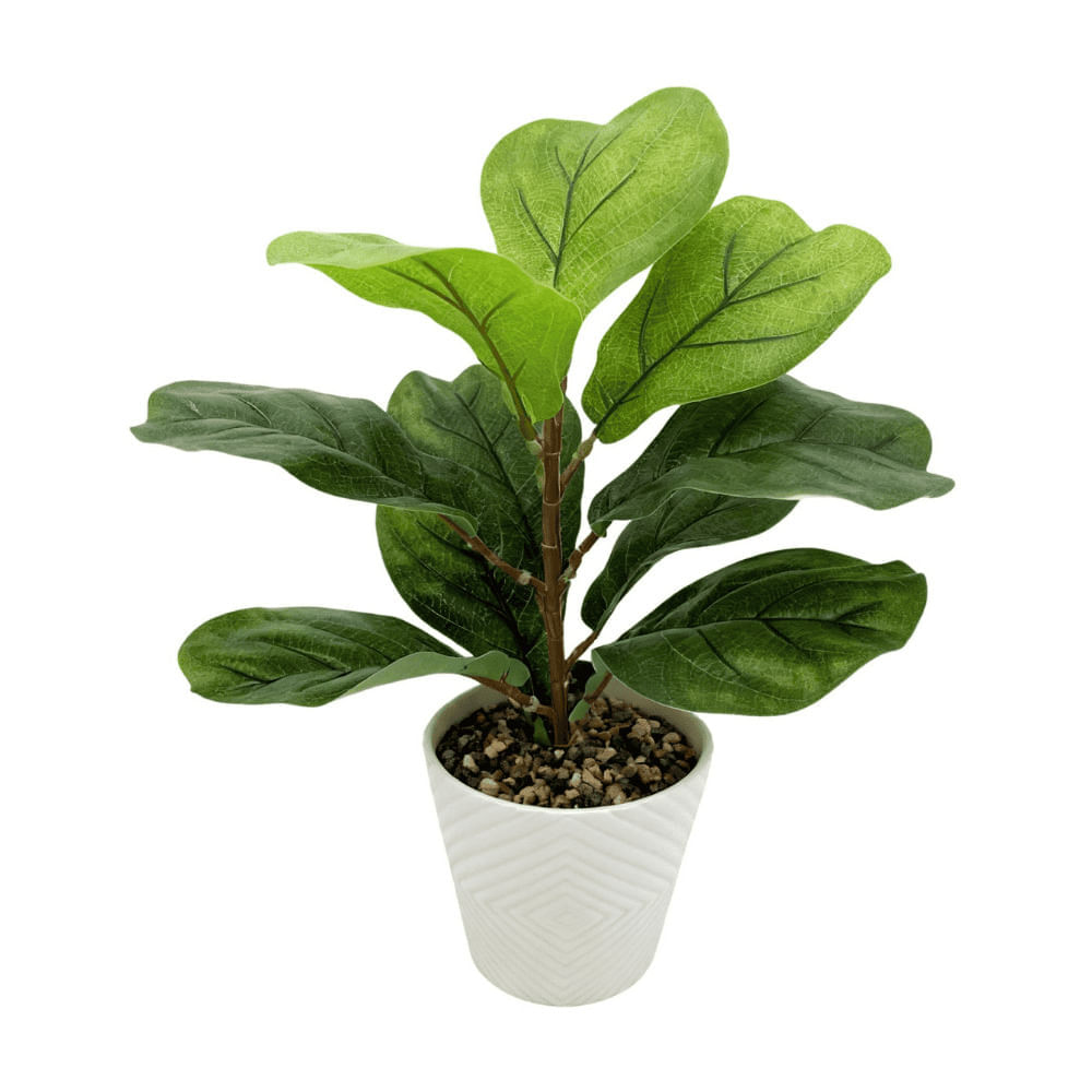 Planta artificial con maceta Cerámica Blanca Orange