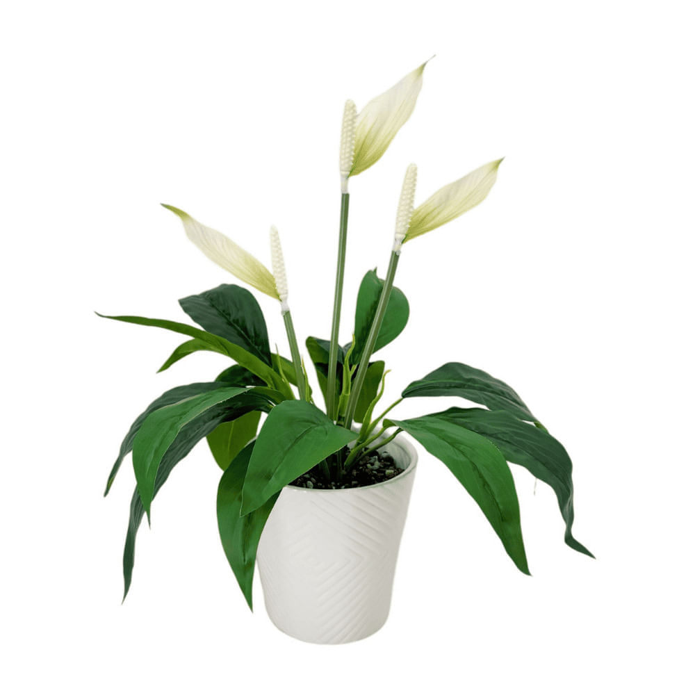 Planta artificial Spatfilum Tasson con maceta Orange