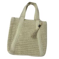 Bolso de Mano en Paja Natural Tejida