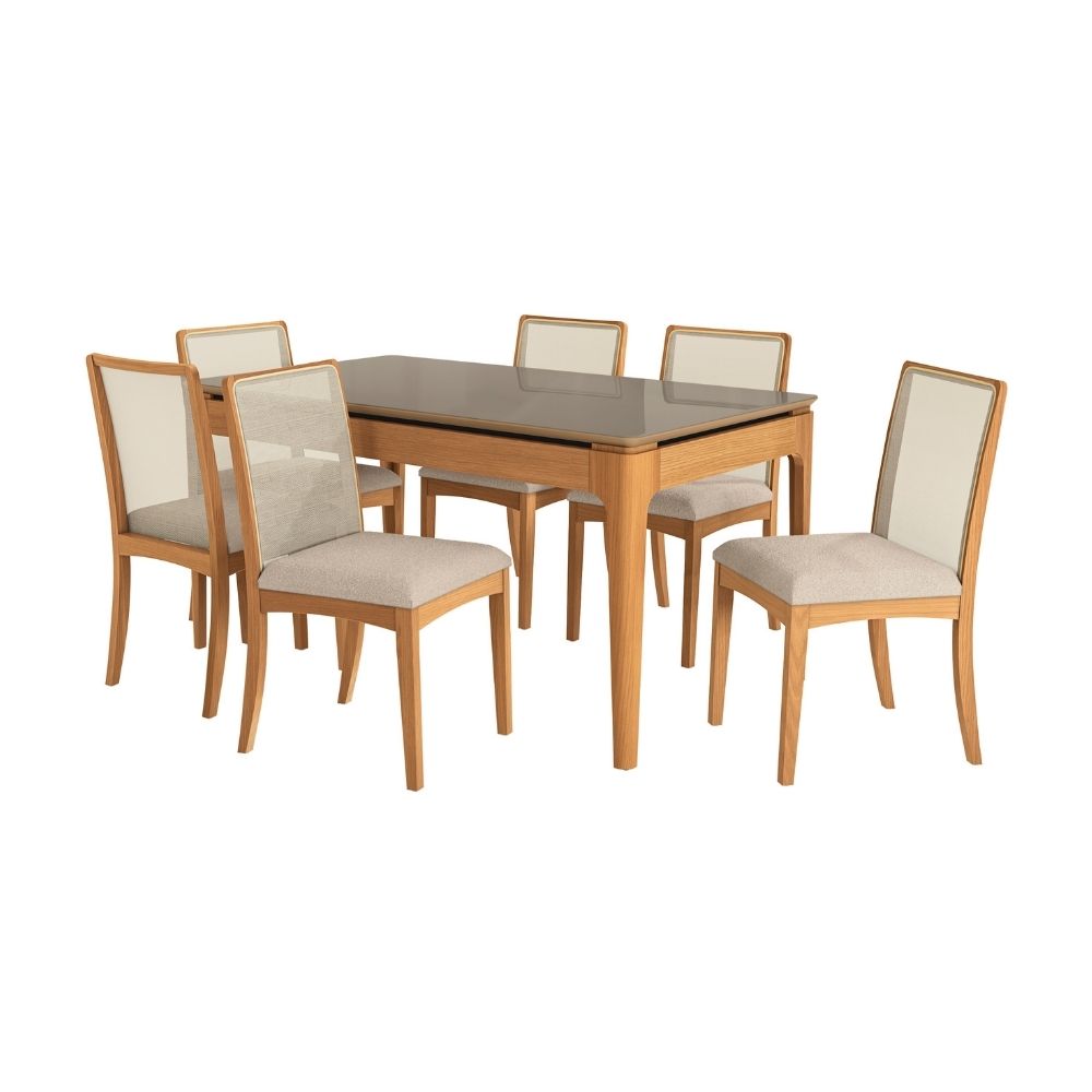 Juego de comedor Venecia Madera con 6 sillas Kappesberg