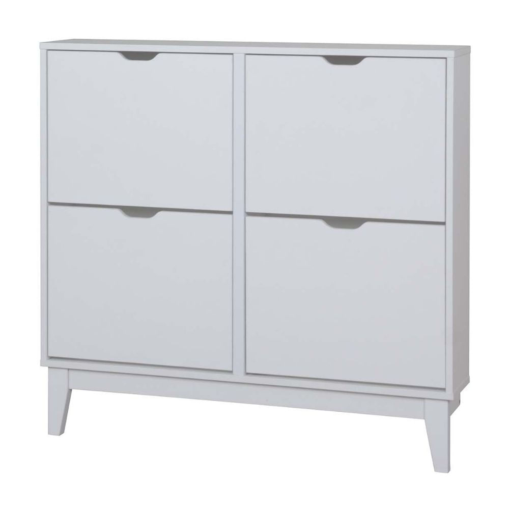 Mueble Zapatero 4 Puertas Blanco 96x17x90cm Orange