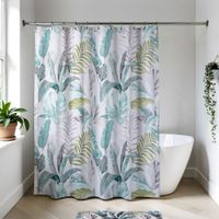 Cortina de ducha Peva 180x180cm Flores de Invierno Orange