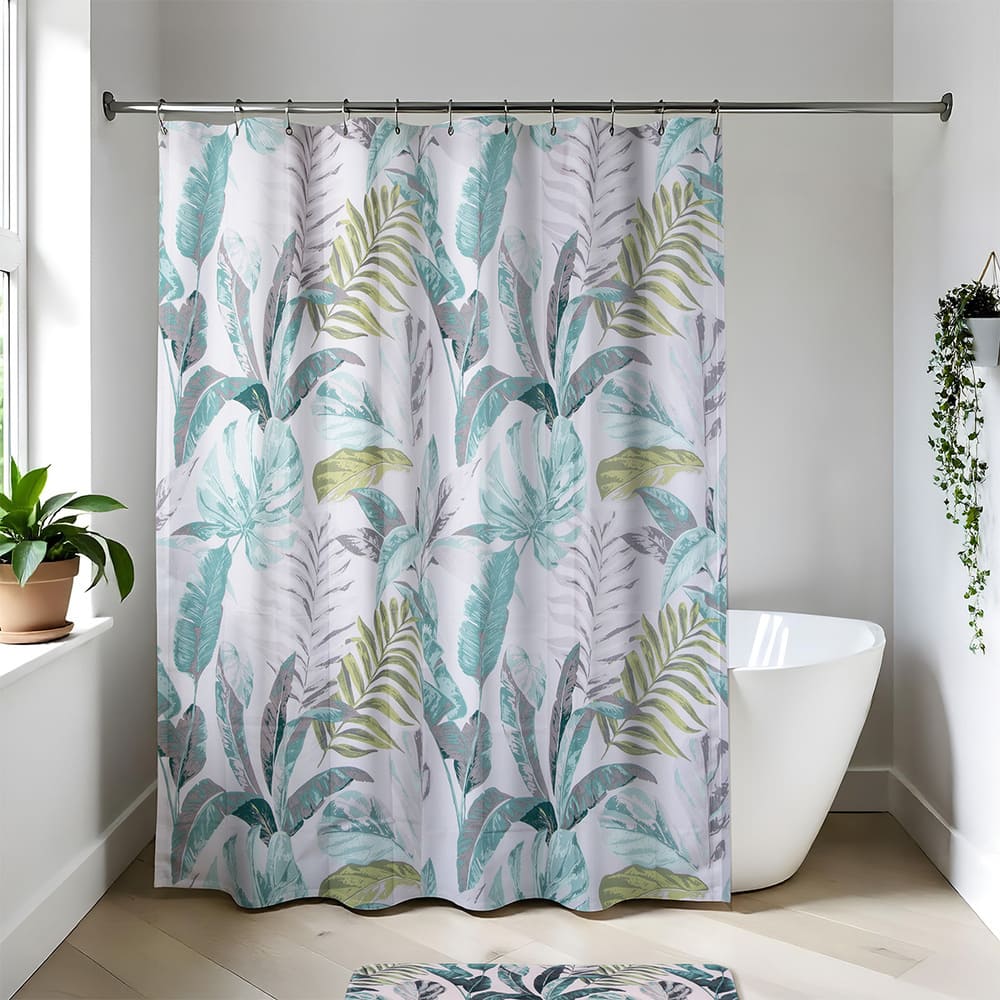 Cortina de ducha Peva 180x180cm Flores de Invierno Orange