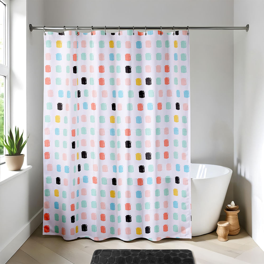 Cortina de ducha Peva 180x180cm Fuerza León Orange