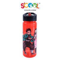 Botella Scool Demon Slayer Con Caña Pp 590Ml