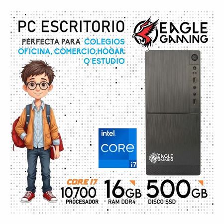 CPU Intel CORE i7-10700 RAM 16GB SSD 500GB Windows 11 computadora PC