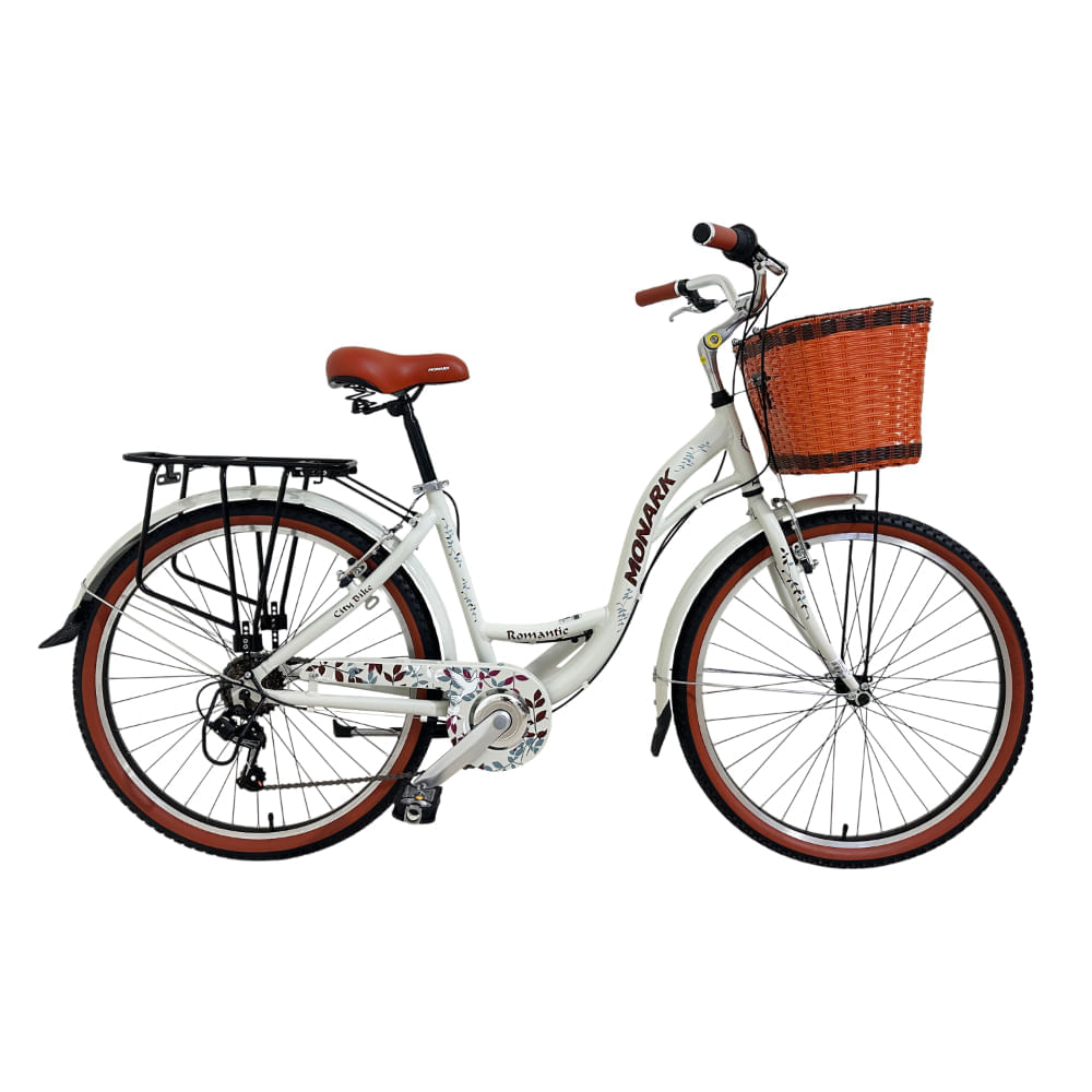 Bicicleta Monark Mujer Romantic Aro 26 Gris Claro