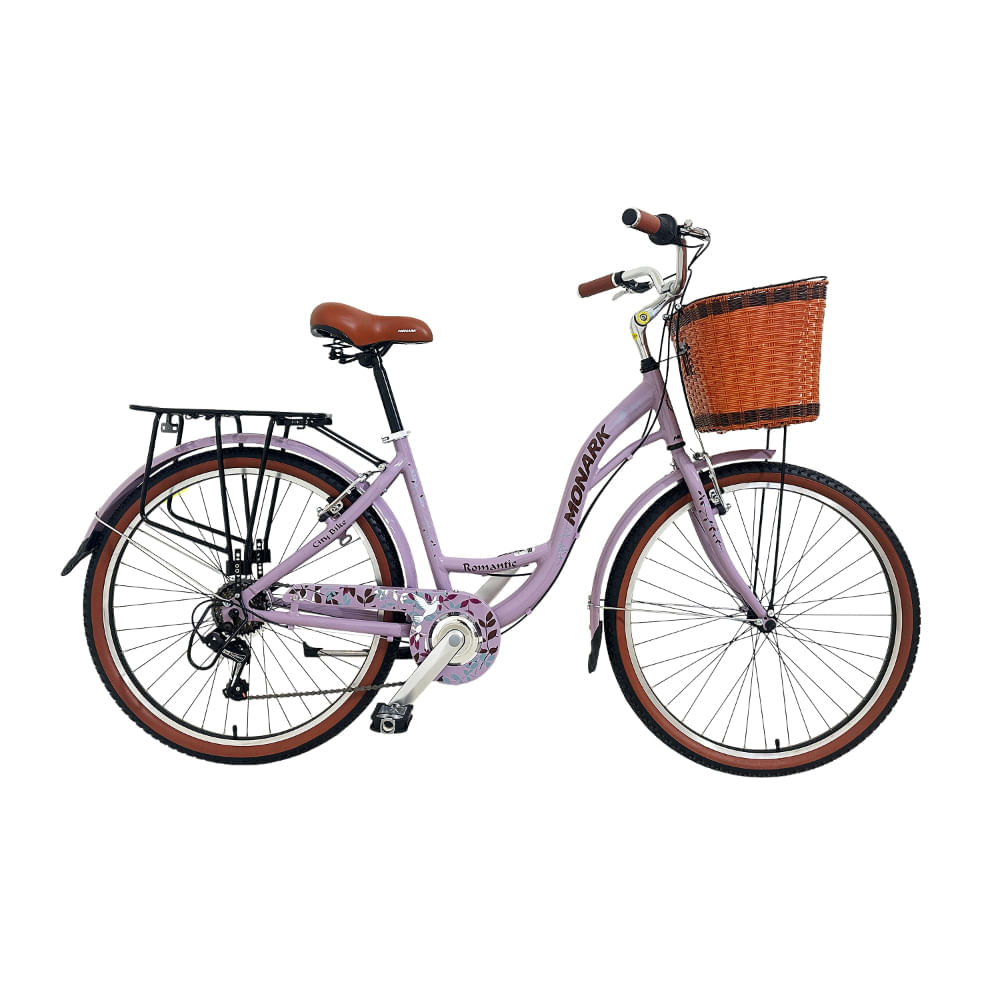 Bicicleta Monark Mujer Romantic Aro 26 Lila