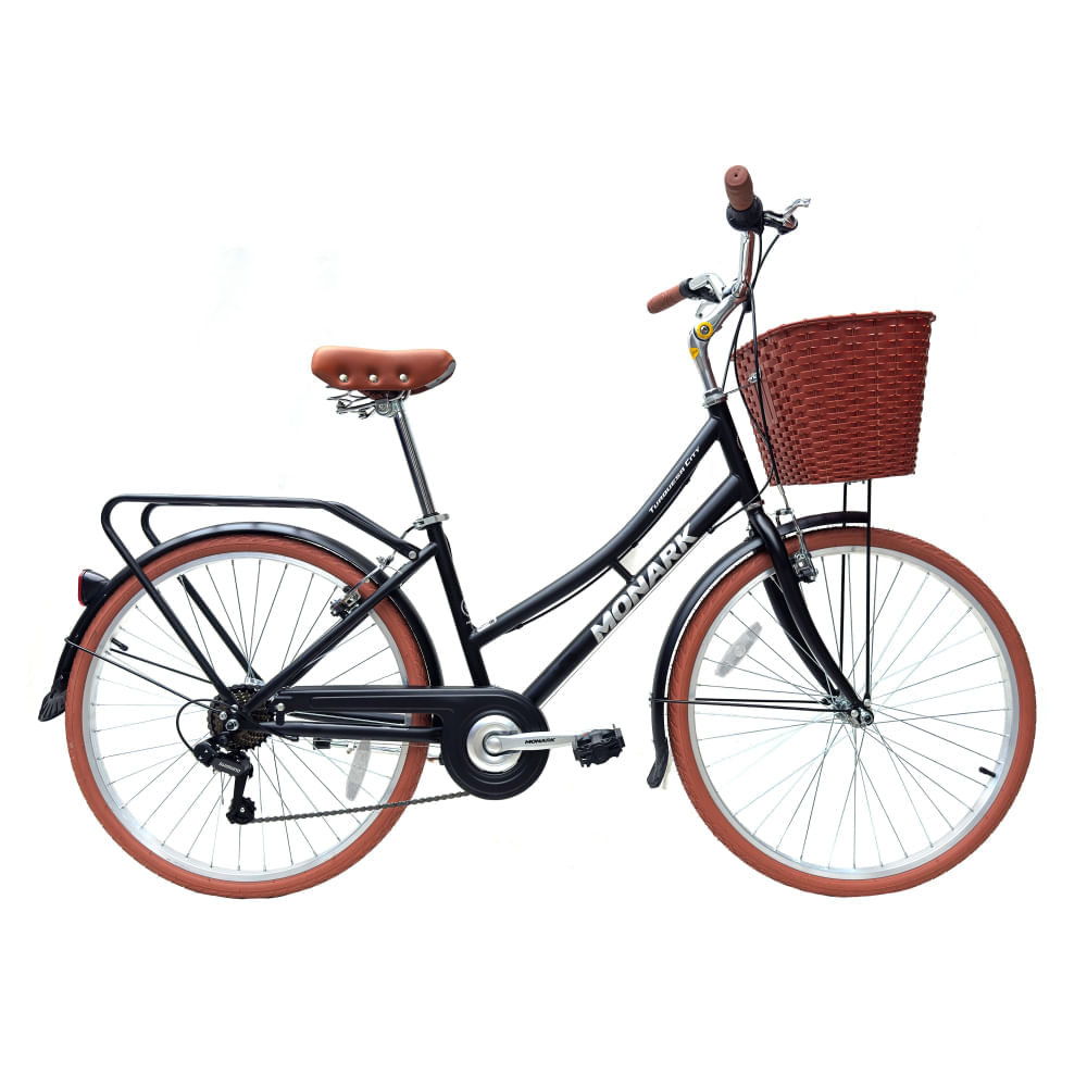 Bicicleta Monark Mujer Turquesa City 6V Aro 26 Negro