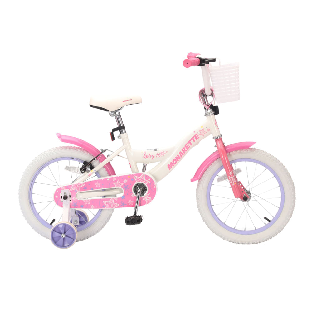 Bicicleta Monarette Niña Spicy Aro 16 Blanco
