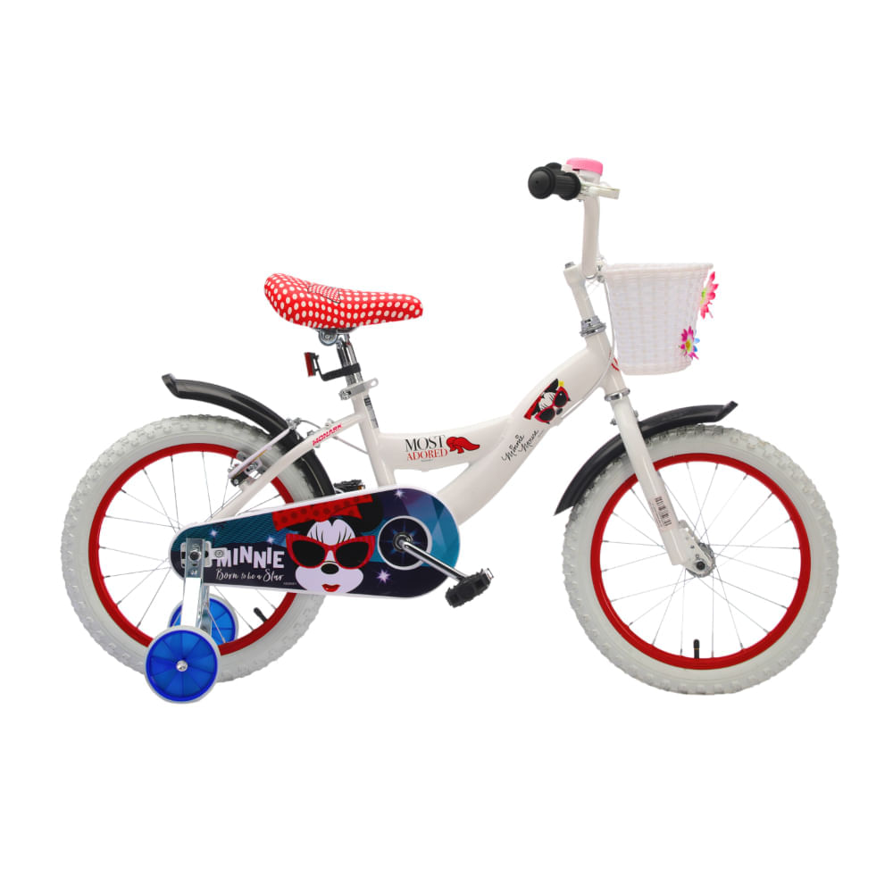 Bicicleta Monark Niña Minnie Iconic Aro 16 Blanco