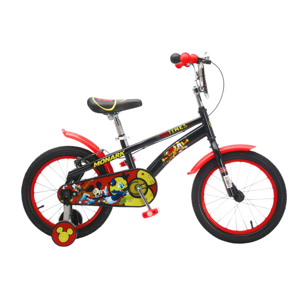 Bicicleta Monark Niño Mickey & Friends Aro 16 Negro