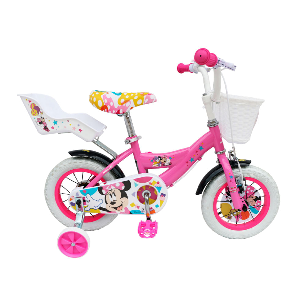 Bicicleta Monark Niña Minnie Party Aro 12 Rosado