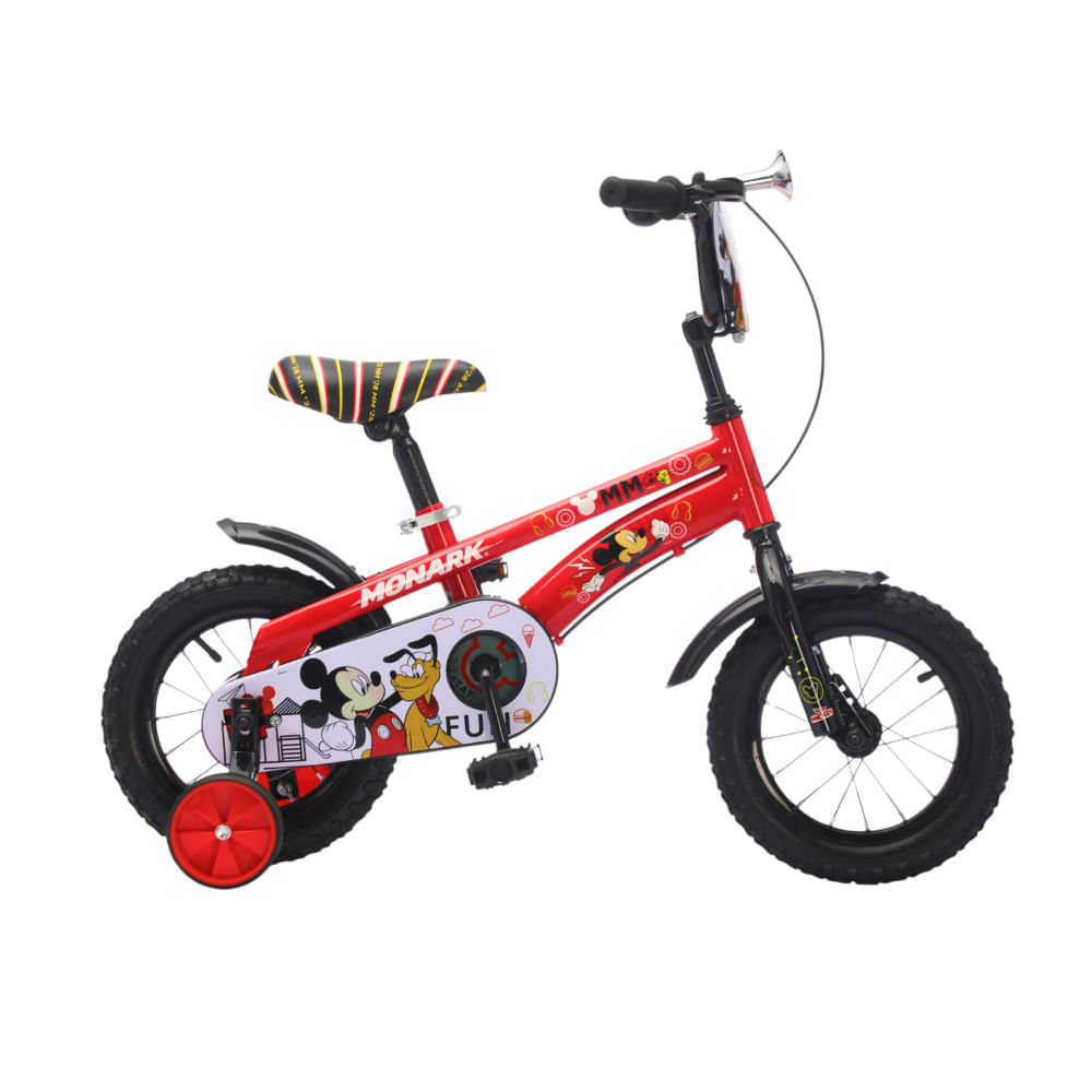 Bicicleta Monark Niño Mickey Fun Aro 12 Rojo