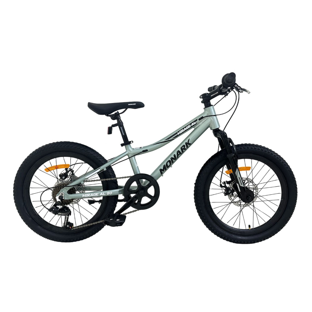 Bicicleta Monark Niño Mirage Al Aro 20 Gris Claro Negro