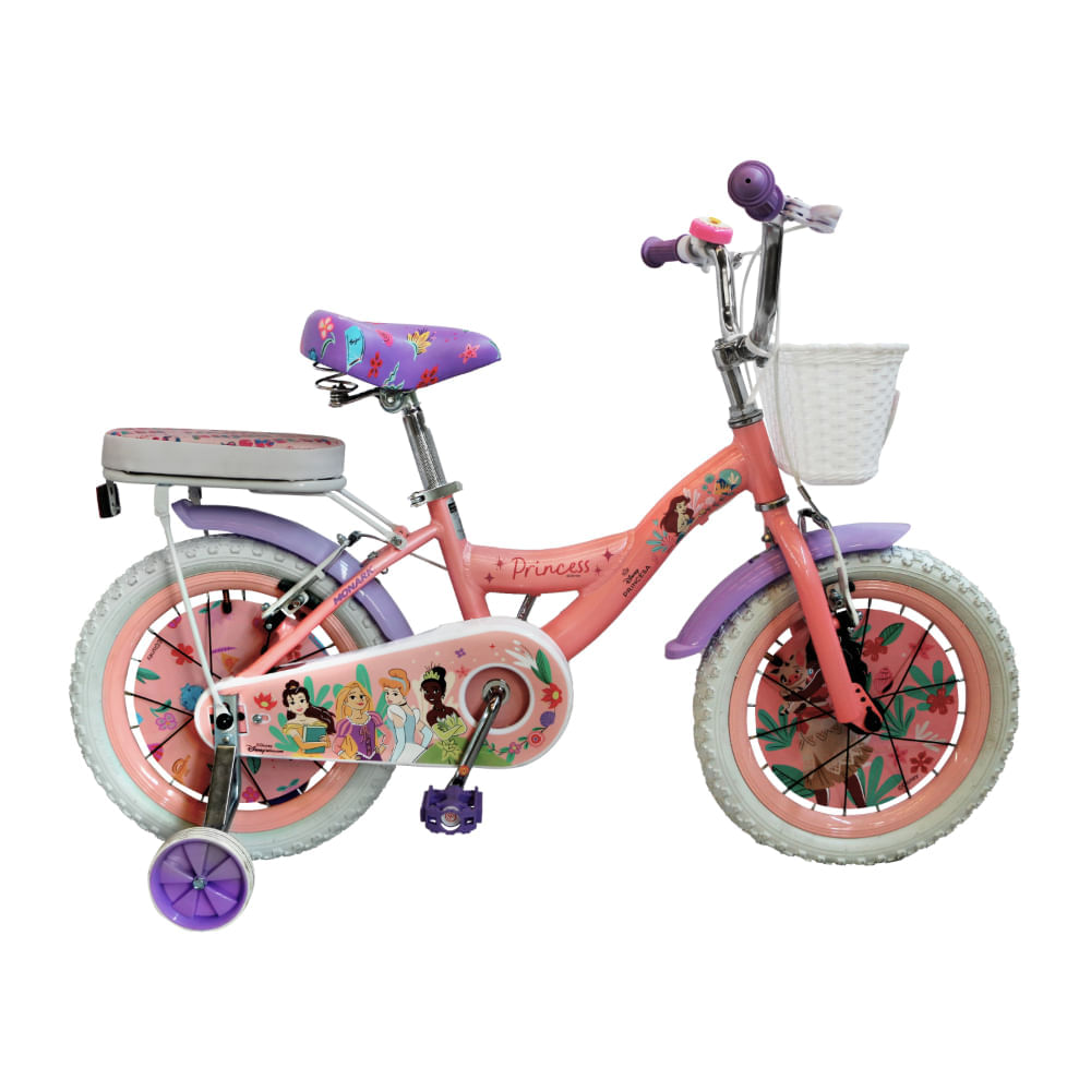 Bicicleta Monark Niña Princesas Aro 16 Blanco Rosado