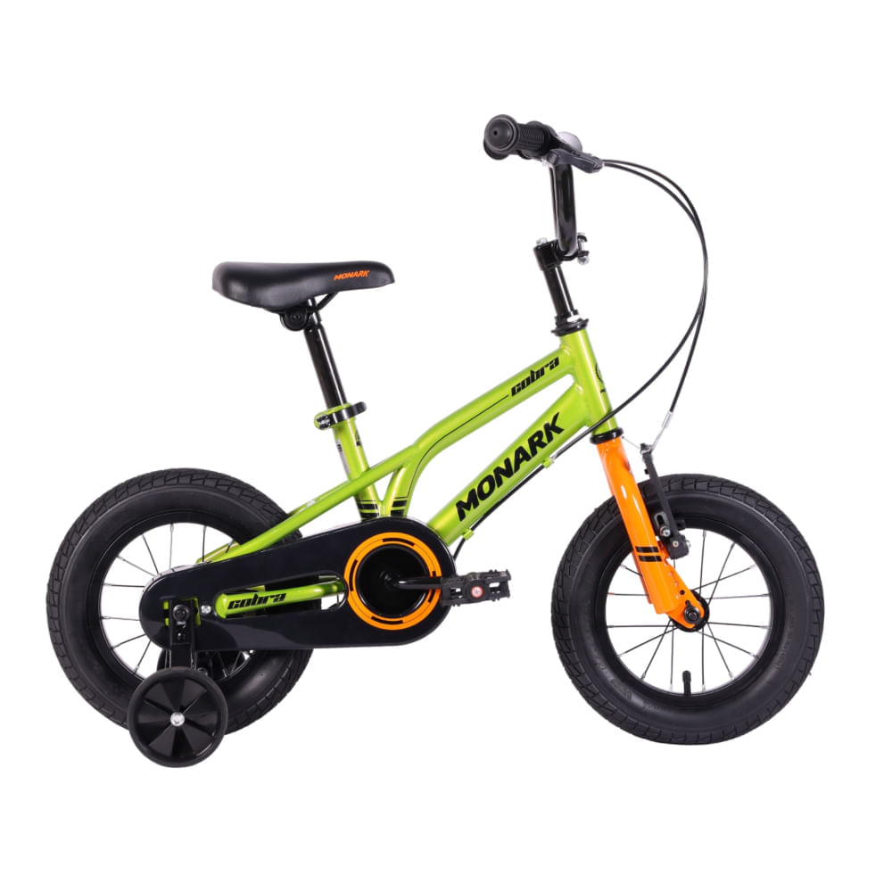 Bicicleta Monark Niño Cobra Aro 12 Verde Naranja