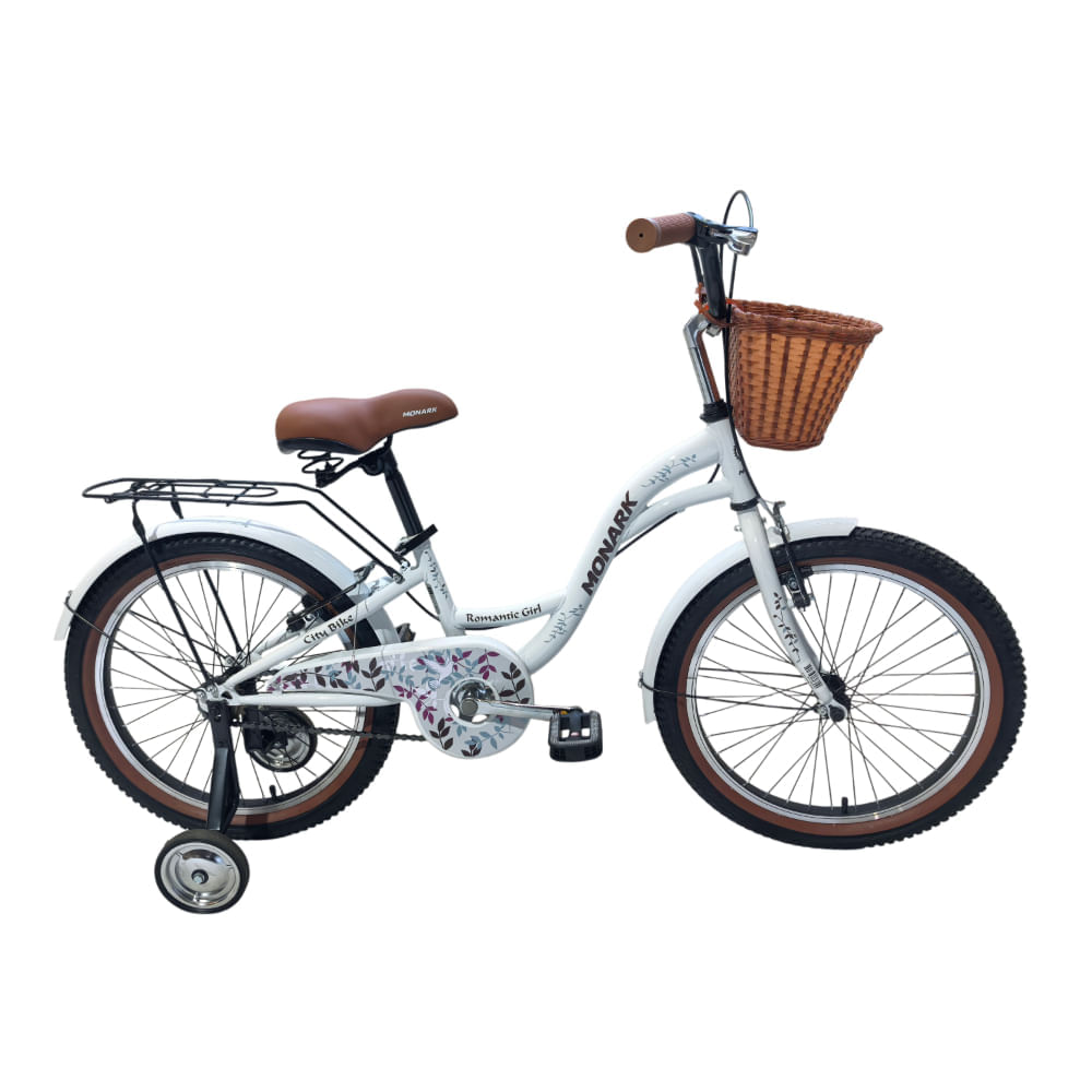 Bicicleta Monark Niña Romantic Girl Aro 20 Gris Claro