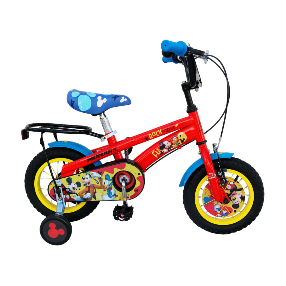 Bicicleta Aro 12 Niño Monark Mickey Rock Rojo