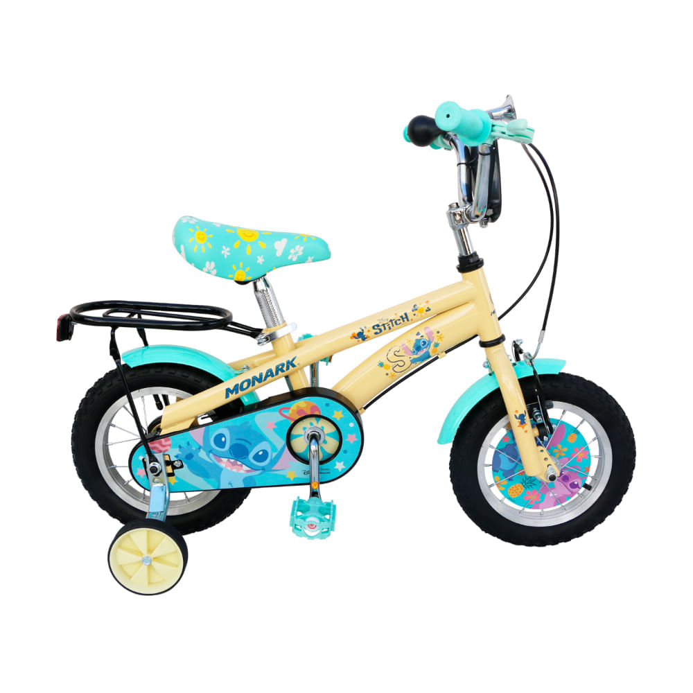 Bicicleta Aro 12 Niño Monark Stitch & Angel Amarillo