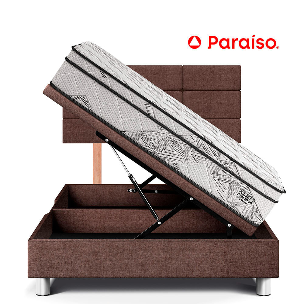 Dormitorio Boxet Blocks Pocket Advance 1.5 Plazas Chocolate