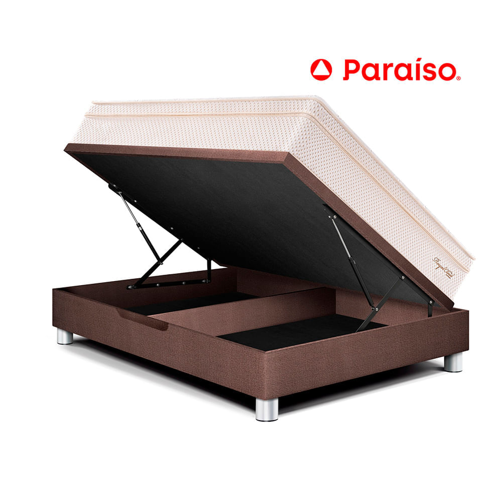 Cama Boxet Royal Cloud 2 Plazas Chocolate