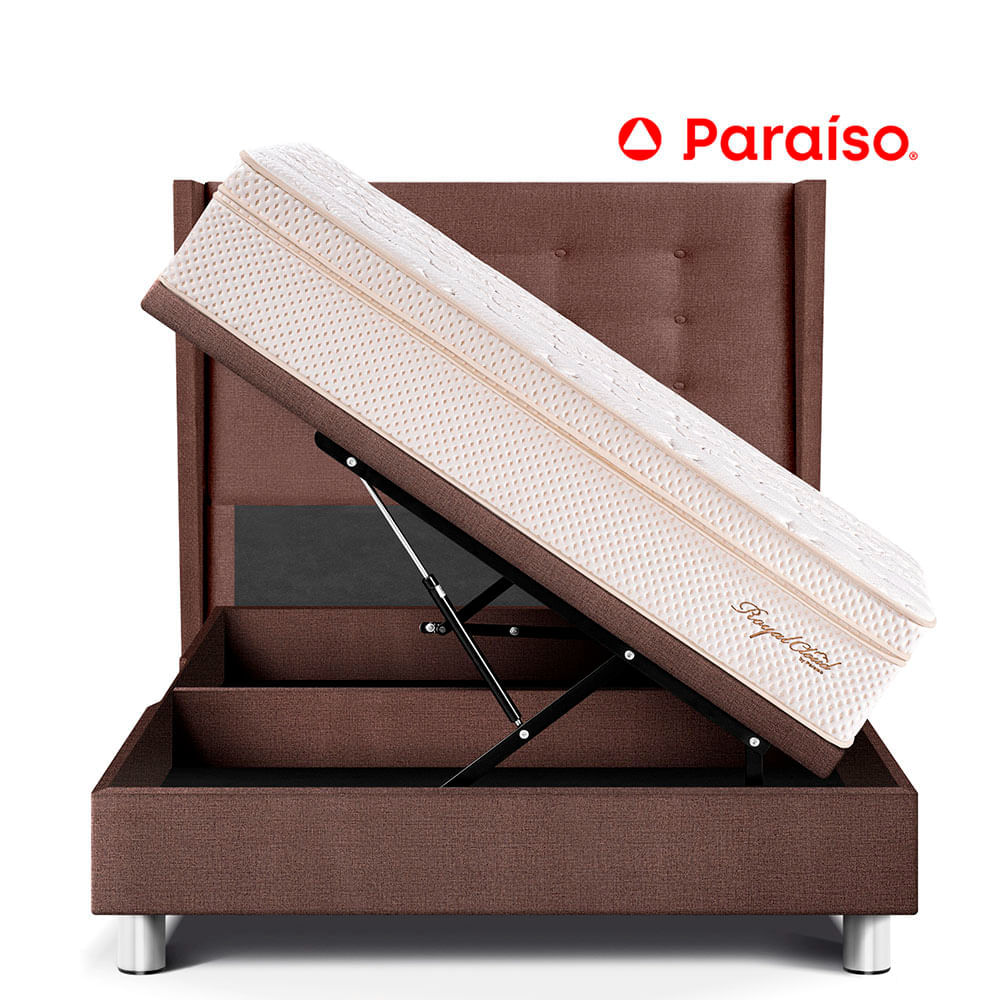 Dormitorio Boxet Gold Royal Cloud 1.5 Plazas Chocolate