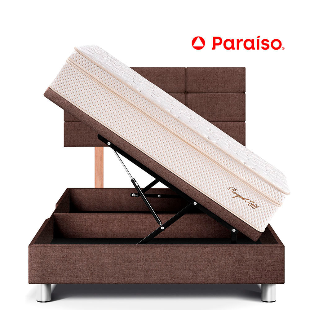 Dormitorio Boxet Blocks Royal Cloud 1.5 Plazas Chocolate