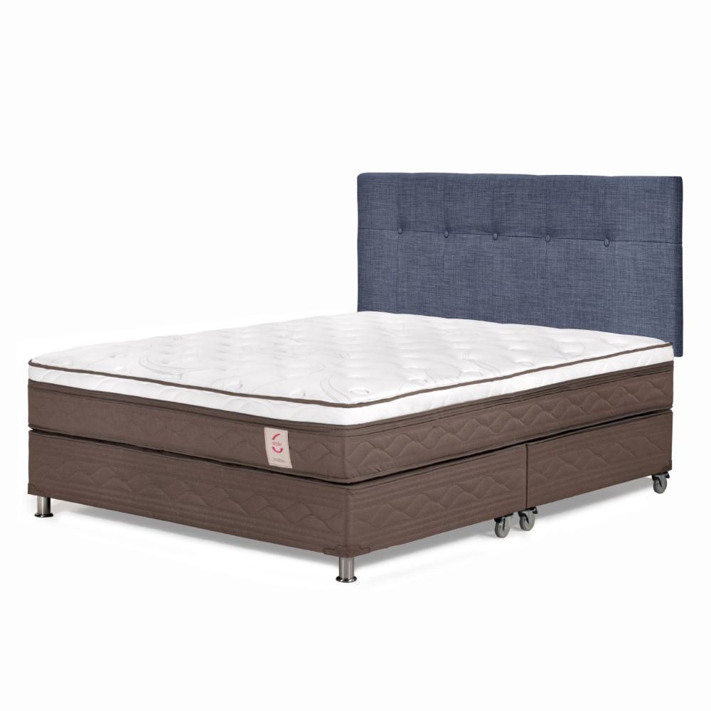 Dormitorio New Style 6 Queen + Respaldo New Bennet Denim