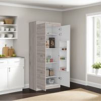 Alacena Cocina Varese 2 Puertas-Ceniza/Blanco