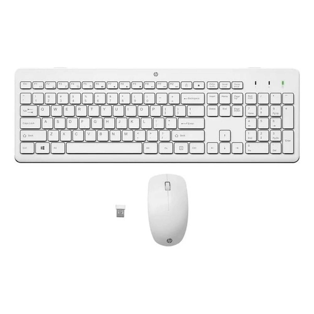 COMBO TECLADO Y MOUSE PARA OFICINA HP 230 M42114 - BLANCO