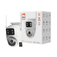 Cámara Inteligente Nexxt NHC-OP30DL 6MP 3MP + 3MP Doble lente Detección humana Luz Alarma 128GB