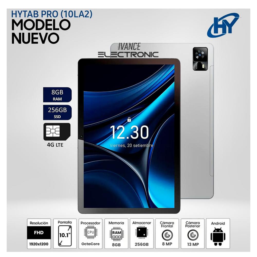Tablet Hyundai HYTAB PRO 8GB RAM 256GB Dual SIM 4G LTE 10LA2 - Gris Espacial