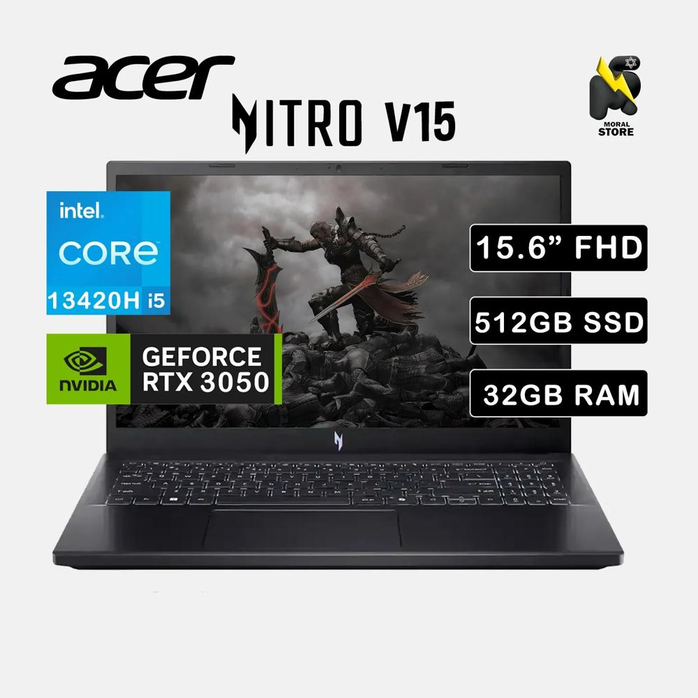 LAPTOP ACER NITRO V15-51-58V6 INTEL CORE i5-13420H 512 GB SSD 32 GB RAM RTX 3050 15.6 165HZ