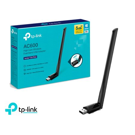 Adaptador Usb Tp-Link Archer T2U Plus Wifi Ac600 Doble Banda