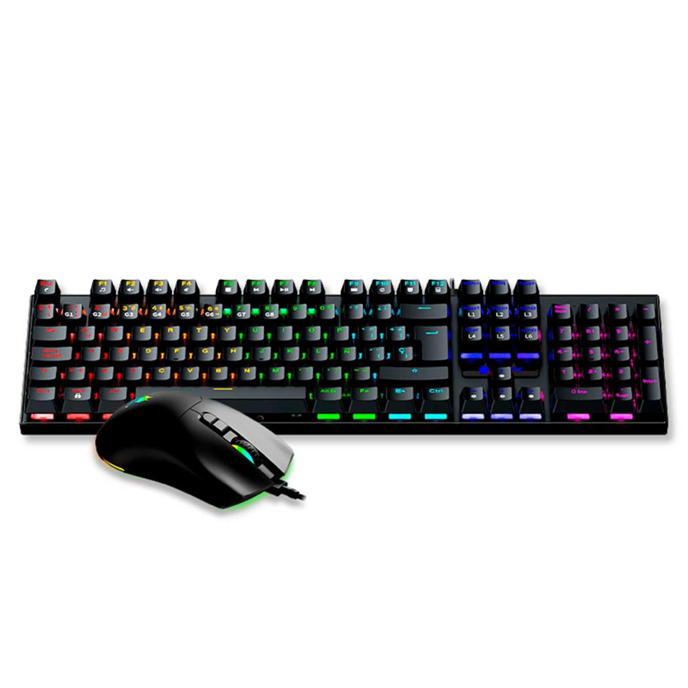 COMBO TECLADO Y MOUSE ANTRYX SWITCH  BLUE GC 3100 NEGRO