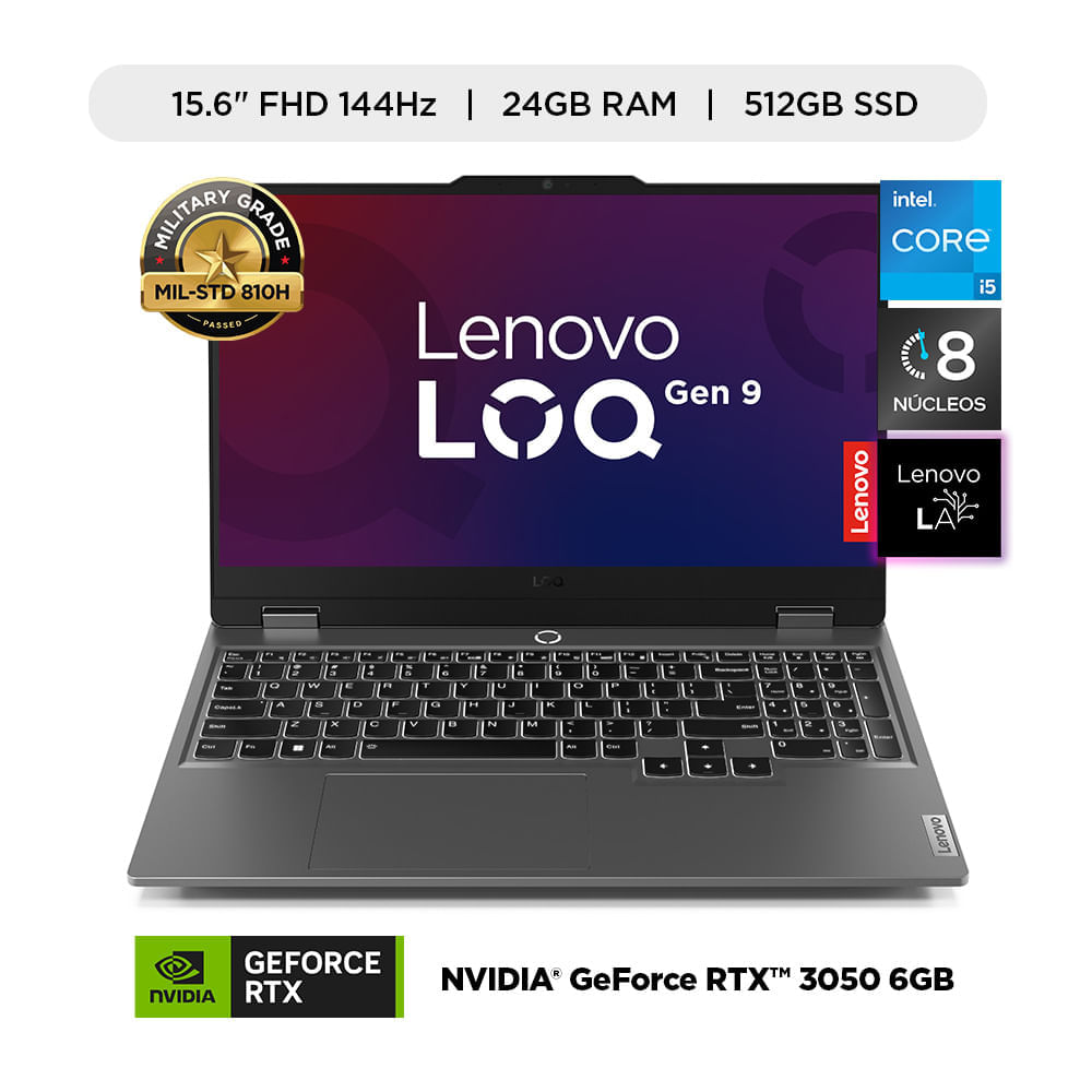 Laptop Lenovo LOQ 24GB RAM Intel Core i5-12450HX