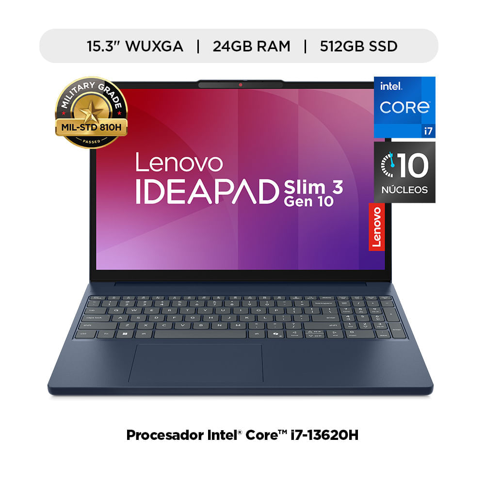 Laptop Lenovo Ideapad Slim 3i 24GB RAM Intel Core i7-13620H