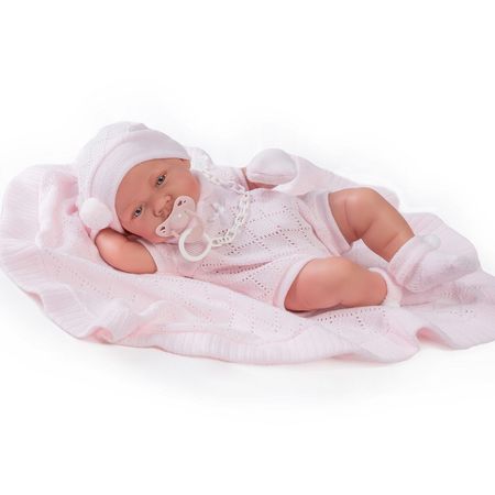Muñeca Antonio Juan Bebé Recien Nacida Lua Toquilla 42 Cm