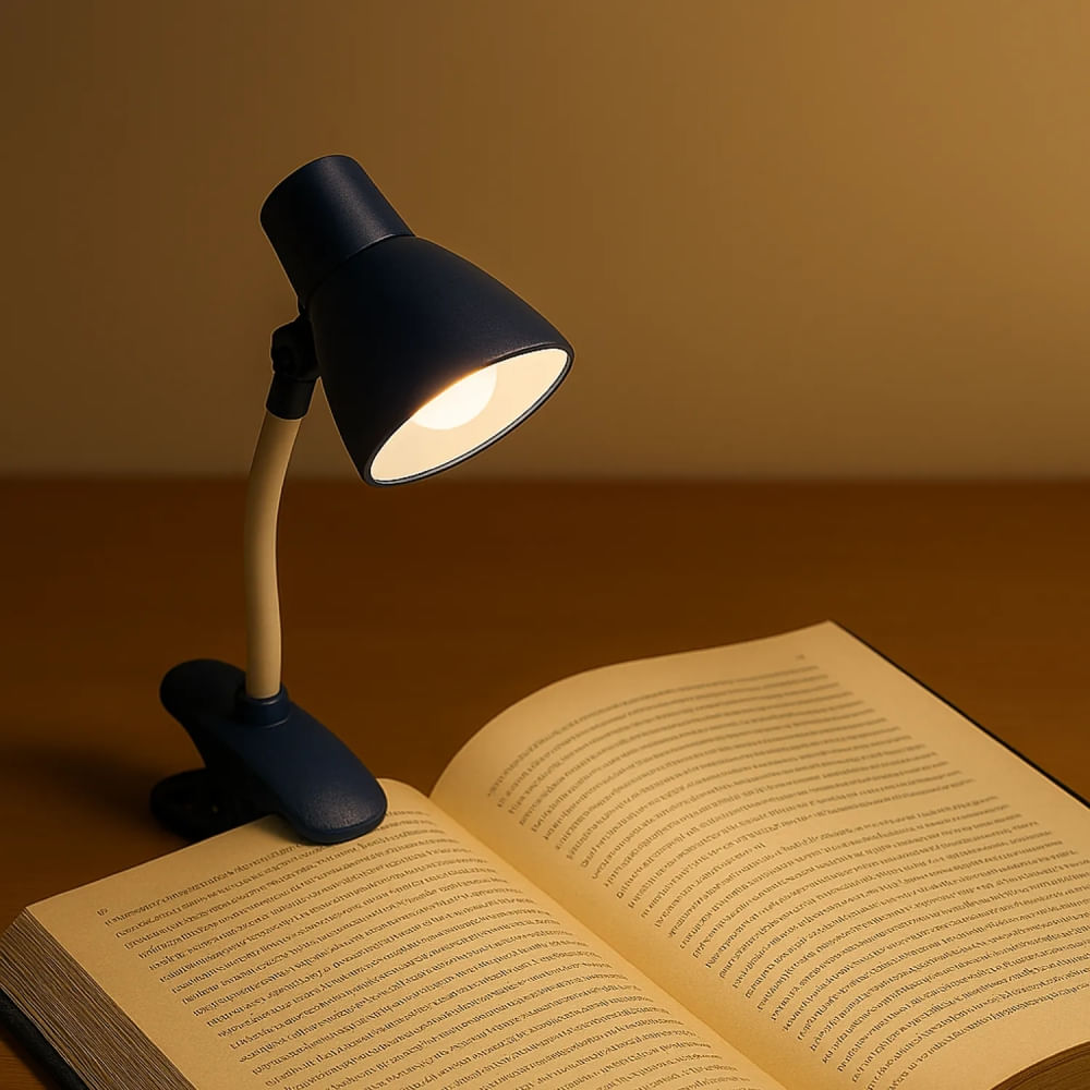 Lámpara de Escritorio LED Celeste Compacta y Moderna para Oficina y Estudio