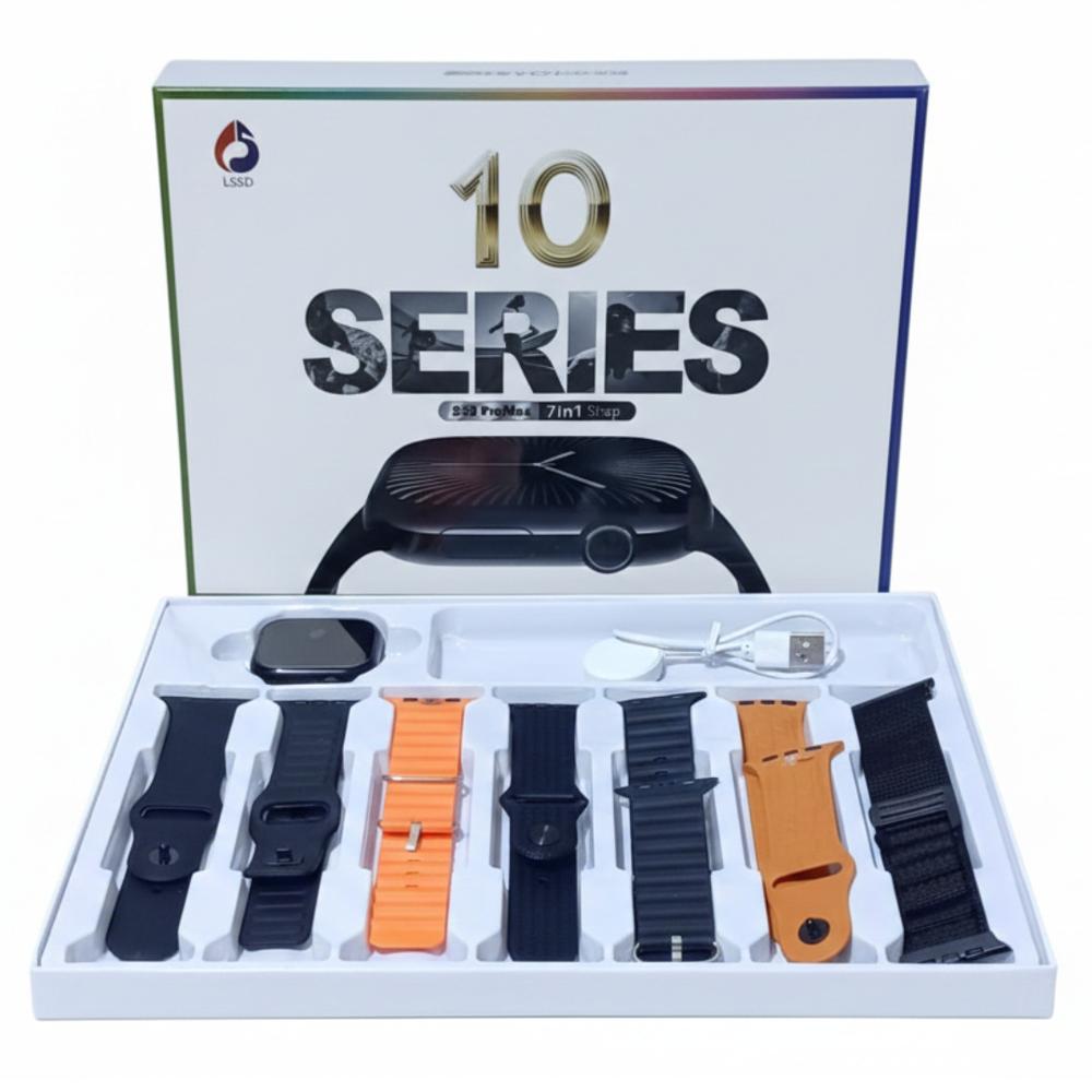 Reloj Inteligente para Hombre SmartWatch s30 7 Correas Intercambiables Gris