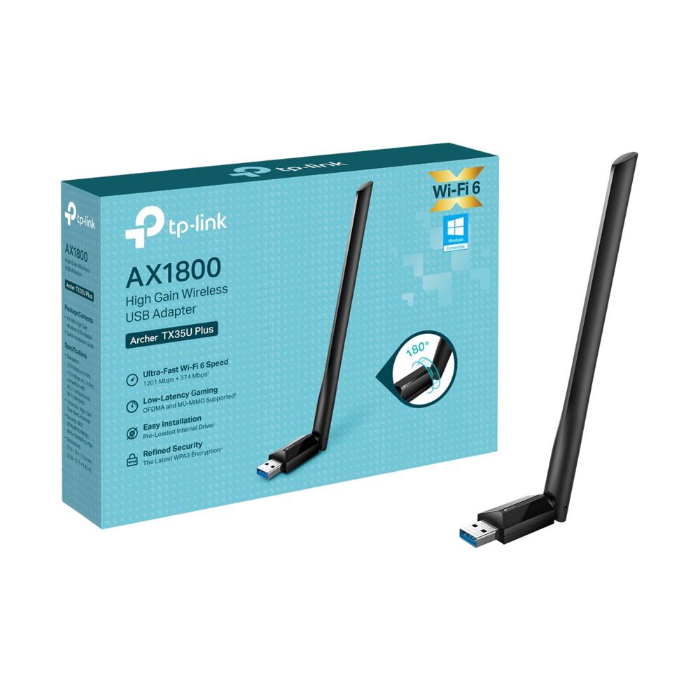 Adaptador Usb Tp-Link Archer Tx35U Plus Ax1800 Wi-Fi 7 Inalámbrico Doble Banda