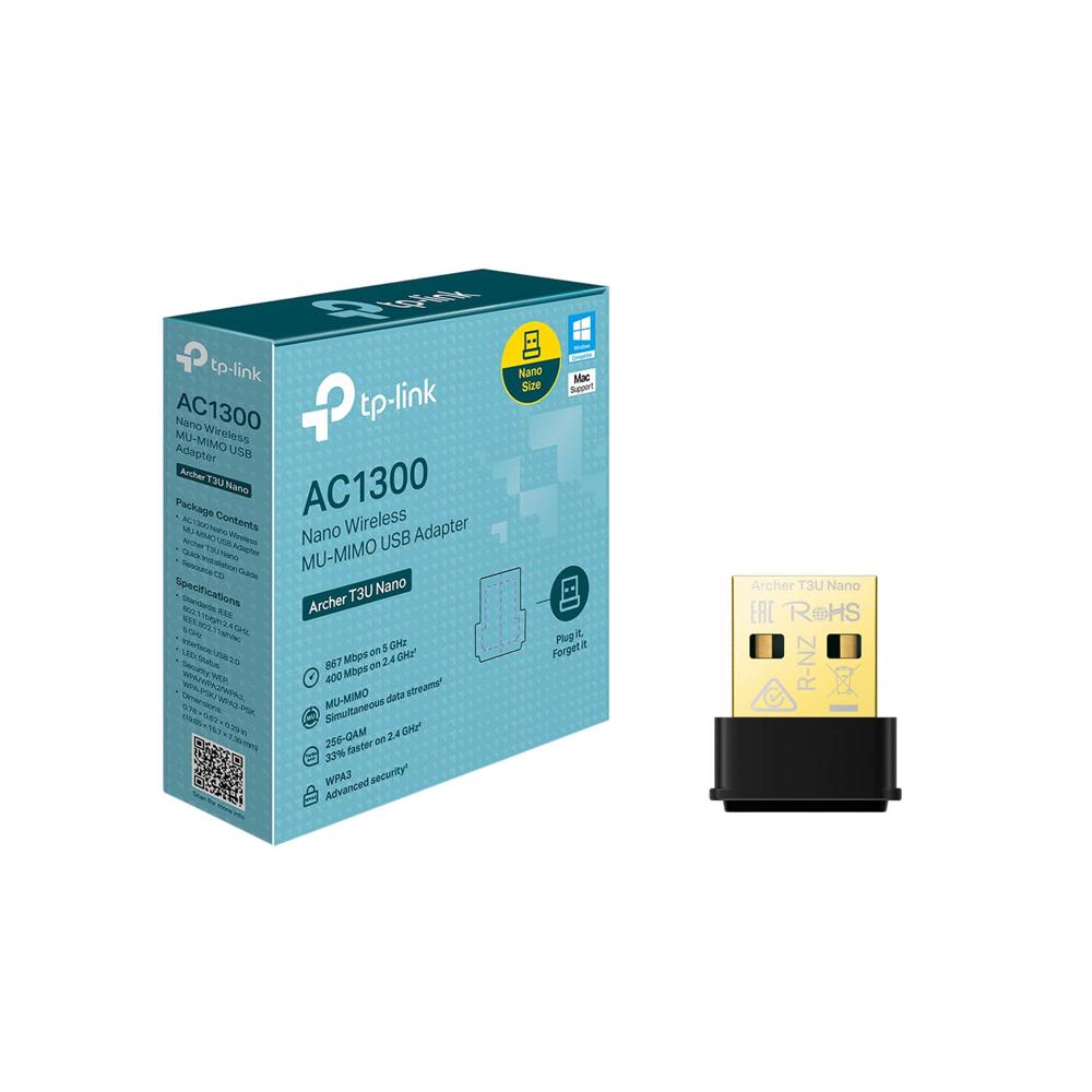 Adaptador Usb Tp-Link Archer T3U Nano Ac1300 Mu-Mimo Usb