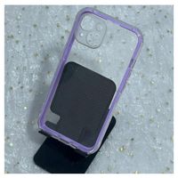 funda transparente con borde de colores 14 pro