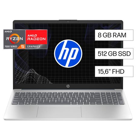 Laptop HP 15-fc0071la AMD Ryzen 5 8GB 512 GB SS 15.6