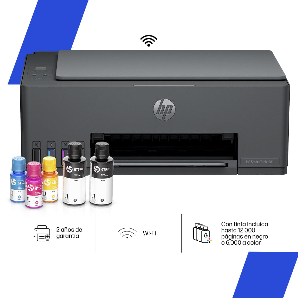 Impresora Multifuncional HP Smart Tank 581