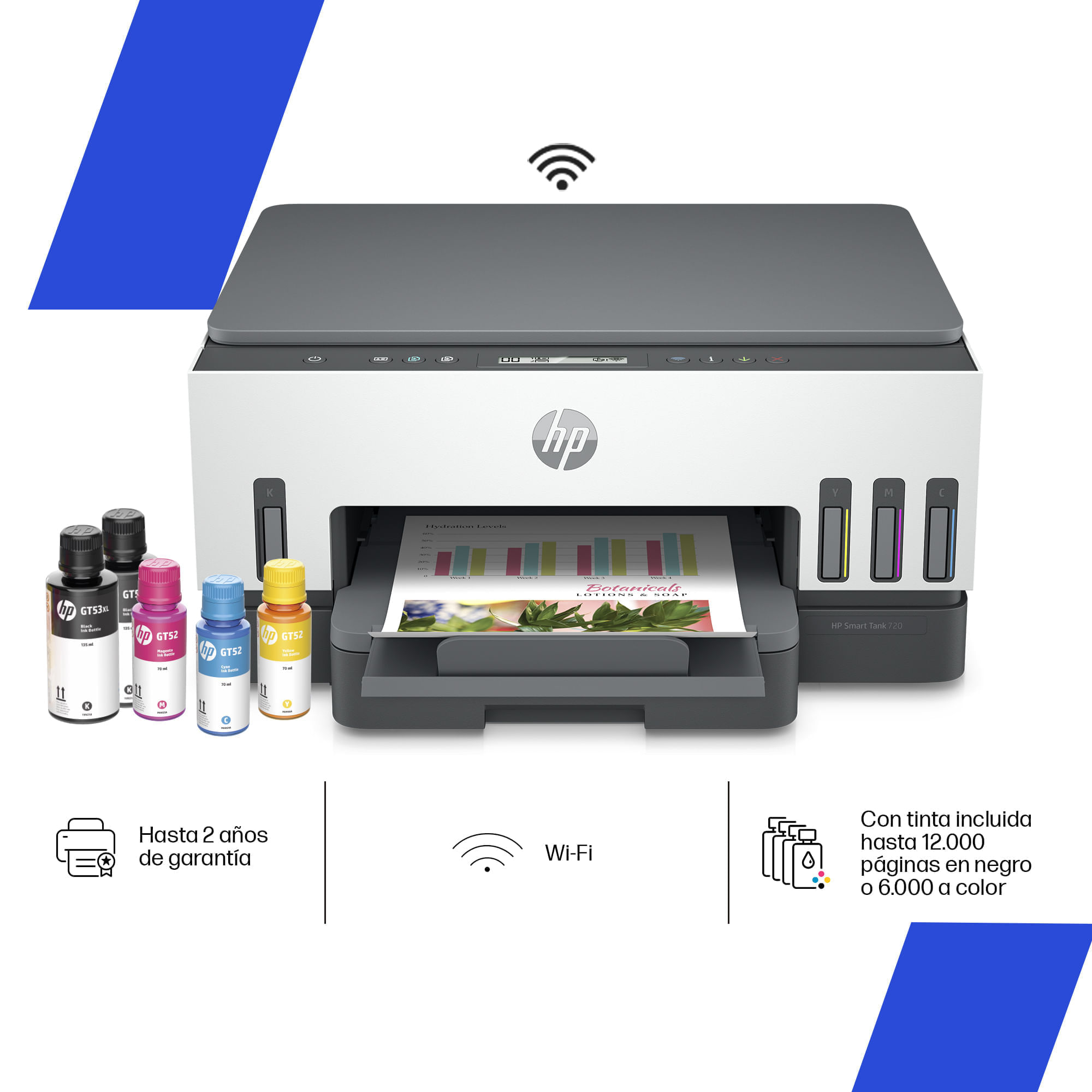 Multifuncional HP Smart Tank 720 Tinta Continua
