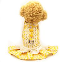 VESTIDO DE MASCOTA CON TUL ENCAJE Y JALADOR - TALLA M