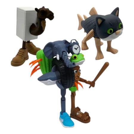 Brainrot Series Pack 3 Figuras - Frigo Camelo Grande Combinazione Trulimero