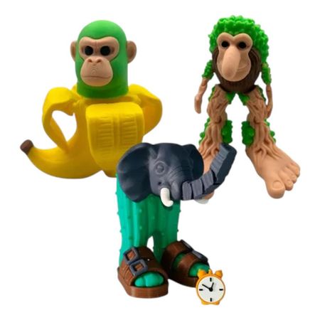 Brainrot Series Pack 3 Figuras -  Chimpancini Brr Brr Patapim Lirili Larala